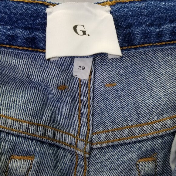 G. Label Goop Jeans Women's 29 Blue Hi-Rise Wide Leg Med Wash Denim USA - Picture 11 of 16